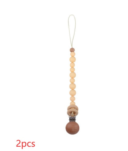 Soothing Beech Wood Clip Pacifier Chain