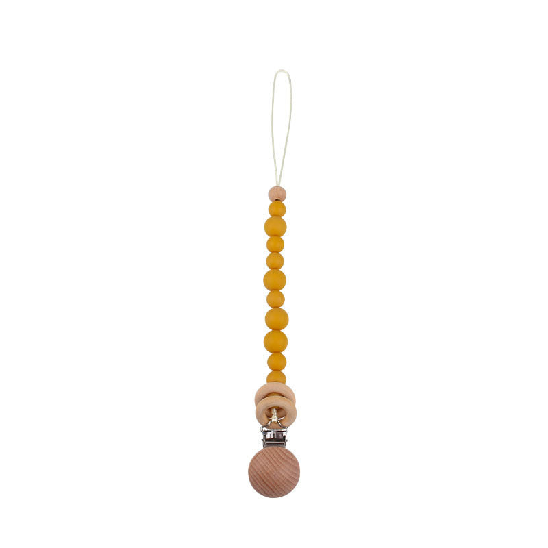 Soothing Beech Wood Clip Pacifier Chain