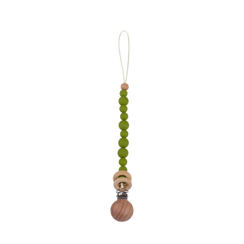 Soothing Beech Wood Clip Pacifier Chain