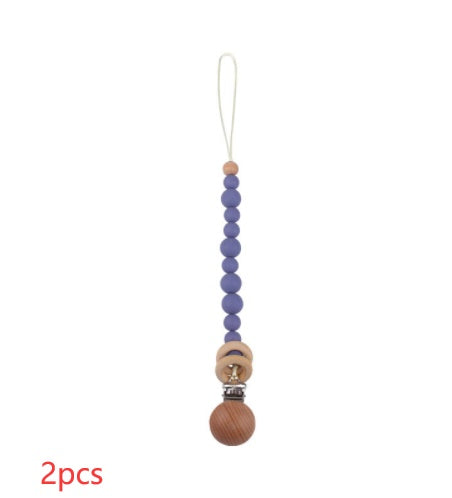 Soothing Beech Wood Clip Pacifier Chain