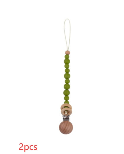 Soothing Beech Wood Clip Pacifier Chain