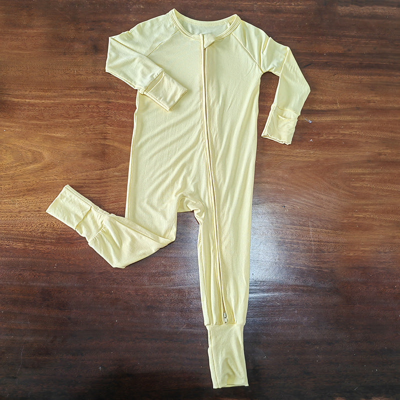 Solid Color Baby's Romper