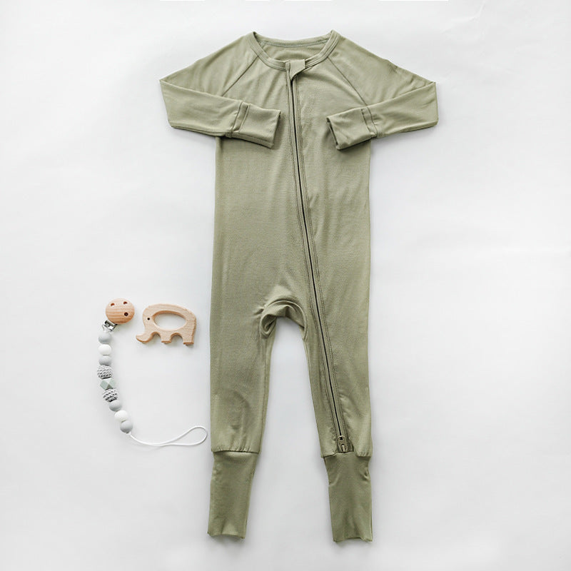 Solid Color Baby's Romper