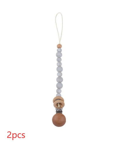 Soothing Beech Wood Clip Pacifier Chain