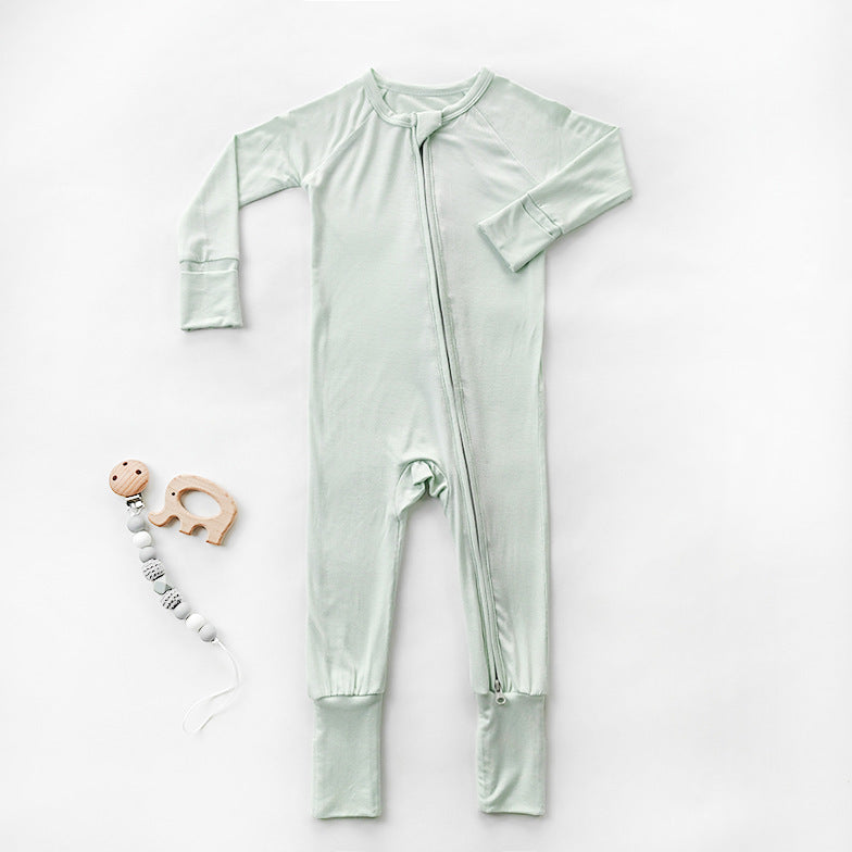 Solid Color Baby's Romper